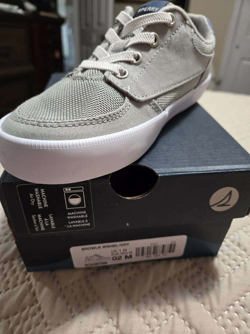 Sperry Kids Beige Canvas Sneaker